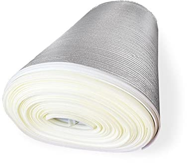 HARICSET Feuchtigkeitsresistent Laminat Unterlage Trittschalldämmung Laminat 2 mm Dick Silence Floor Akustik ALU Gehschalldämmung für Laminat und Parkett mit Alu-Dampfbremse(Size:1 * 35m)