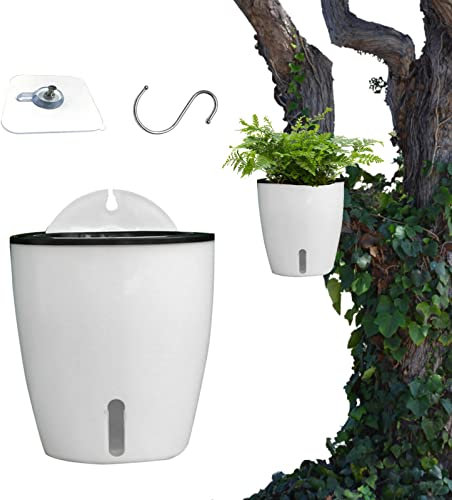 Yajimsa Fioriera da Appendere alla Parete | Vaso da Fiori sospeso autoirrigante per Piante da Interno | Piante da Appartamento Fiori Fioriera per Erbe aromatiche per casa, Ufficio, Appartamento