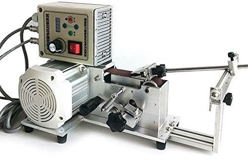 LeTkingok Ponceuse à Bande Multifonctionnelle 220V 550W, Moteur Sans Brosse D'affûteuse électrique à Angle Fixe