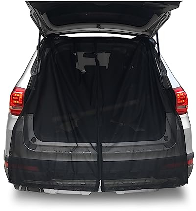 JNNJ Auto Heckklappe Moskitonetz Heckscheibe Sonnenschutz, Auto-Kofferraum-Tor-Sonnenschutz-Abdeckungen, Mesh-Stoff, Lüftungshaube für Outdoor Camping Angeln