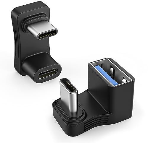 MoKo 180 Grad Winkel USB-C/USB-A Adapter, U-Form Typ C Abgewinkelter