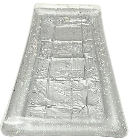 Kichvoe Plateau de Service Gonflable en PVC Grande Capacité Design Anti-Fuite, Facile à Nettoyer, pour Repas en Plein Air et Fêtes Intérieures