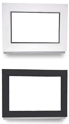 Kunststofffenster - Festverglasung - Fenster - innen weiß/außen anthrazit - BxH: 110 x 65 cm - 1100 x 650 mm - 2 fach Verglasung - 60 mm Profil