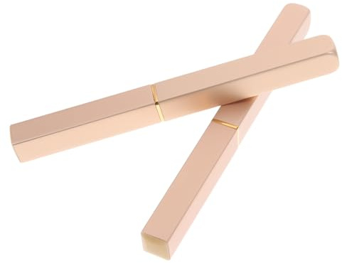 Angoily 2 Stück Teleskop Lippenpinsel aus Metall und Nylon Einziehbar Dichter Make Up Pinsel Tragbar für Kosmetiktasche und Lange Geldbörse