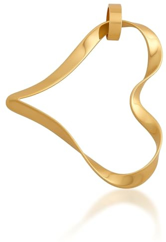 Rodium - 585 Gold Anhänger - Damenschmuck - Herzförmiger Anhänger aus 14 Karat Gelbgold für stilvolle Eleganz und zeitloses Design