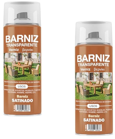 Etrexonline Pintura Spray Multicolor Profesional | 400ml | Adecuado para Metal, Madera & Plástico | Barniz Satinado | Secado Rápido | Paquete de 2