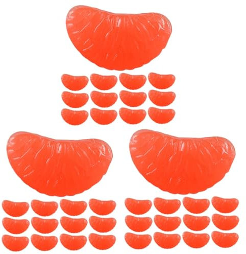 HEMOTON 96stücke Mini Orange Scheiben Charms Süße DIY Dekoration Für Handyhüllen Bastelarbeiten Schmuckherstellung Und Kreative Für Feiertage