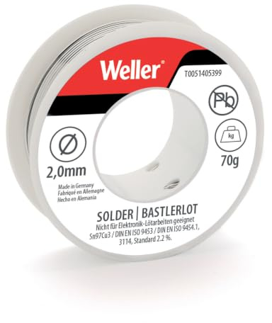 WELLER Solder Wire SN97CU3 2MM 70G Lead-Free