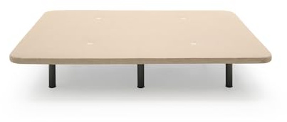 HOGAR24 ES - Base Tapizada - Tejido Transpirable - Válvulas de Transpiración - Color Beige - Estructura Reforzada - Estabilidad y Durabilidad - Incluye Juego de 6 Patas de 32 cm - Medida: 105x190 cm