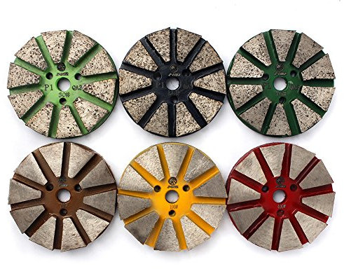 SZTVECFW 3 Metal Bond Floor Polishing Pads Set for Concrete Floor Machine Abrasive Grinding Polishing