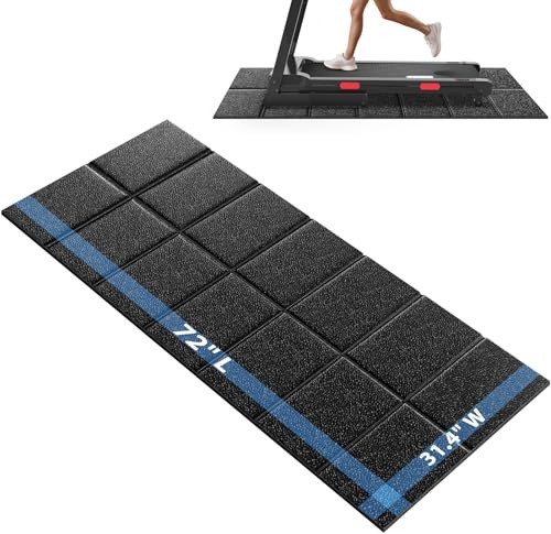 CIIHI Vikbar gummimatta – promenaddynor för fitness i hemmet, golvskydd med halkfri textur, lätt att rengöra och underhålla, 183 cm L x 79,8 cm B