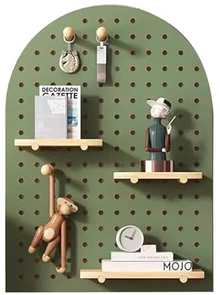 Kit d'organisation murale en bois perforé pour la maison, le bureau, le garage, ensemble de combinaison de panneaux perforés avec support mural