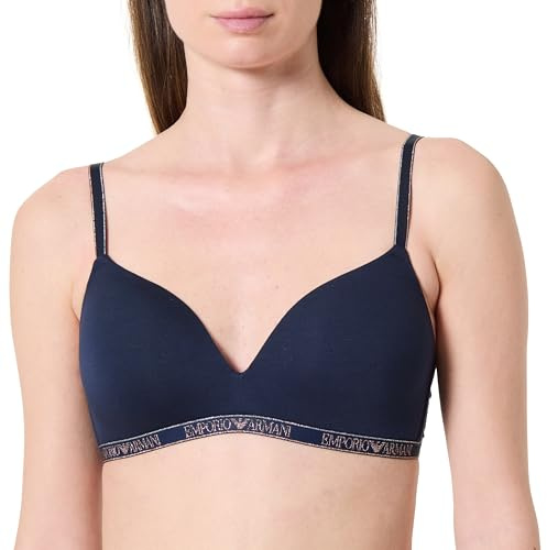 EMPORIO ARMANI Essential knoppar för kvinnor vadderad triangel BH blå M, BLÅ, M