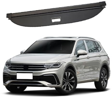ZXLZHGS Auto Kofferraumabdeckung, Einziehbare Laderaumabdeckung Schutz Abdeckung Autozubehör, Kompatibel mit VW Tiguan L 2017-2018