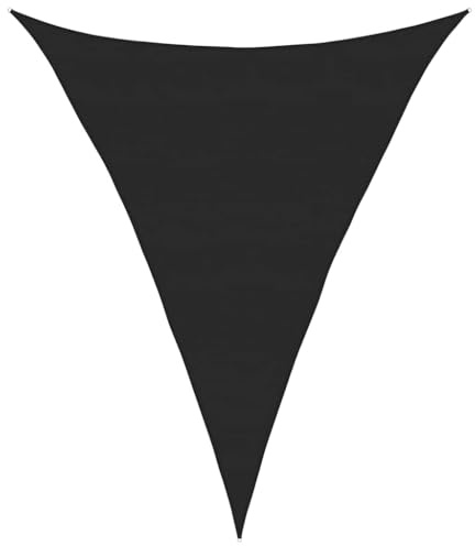 vidaXL Vela Parasole 160 g/m² Triangolare Nero 5x7x7 m in HDPE