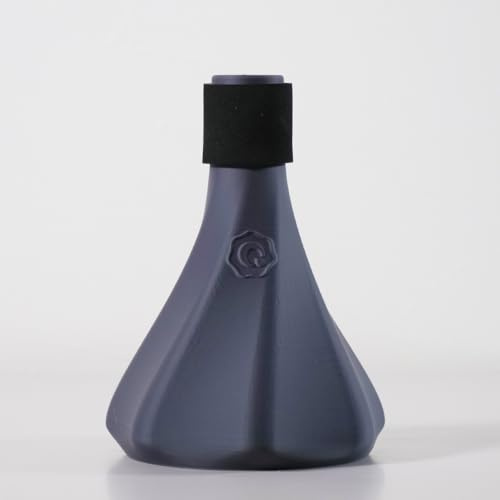 Trumpet Practice Mute – Ultra-Quiet, Lightweight 3-in-1 Capsule (Silencer, Blowing, Tone) – QooMute (Midnight - Gray)