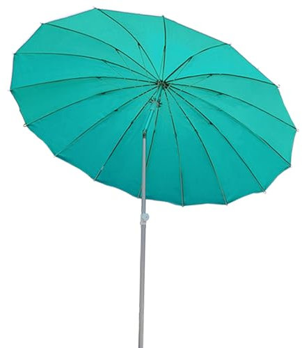 Round Patio Umbrella, Portable Shanghai Garden Parasol with Adjustable Tilt, Outdoors Parasol with Aluminum Pole(Green)