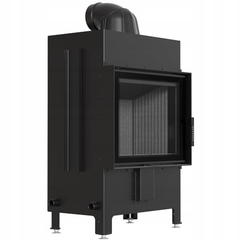 KRATKI Kamineinsatz aus Stahl Lucy 12kW Ø200 BImSchV 2 EEK A schwarz | Kamineinsatz aus Stahl, schwarz, 80% Wirkungsgrad, raumluftunabhängig, Ecodesign, Glasfront, Aschekasten