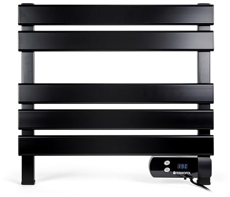 Scaldasalviette elettrico da bagno, 150 W (nero)