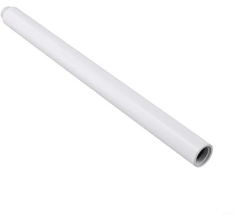 Eawfgtuw Barra de extensión de acero inoxidable de 30 cm, accesorio esencial para sistemas de ducha de bañera, barra de 30 cm, tubo de extensión de ducha de acero inoxidable (blanco)
