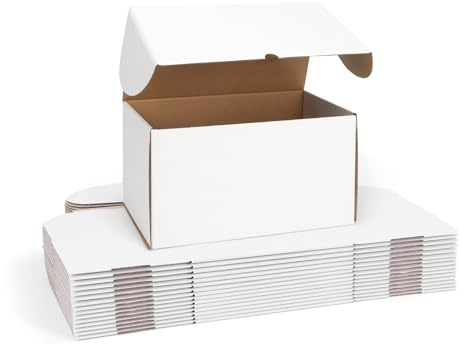 RLAVBL Scatole di Cartone per Spedizione o Imballaggio 30.48x15.24x15.24cm,Scatola di Cartone Ondulate 15 Pezzi,Bianca