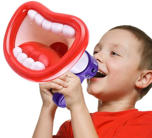 Horn Loud Speaker - Mini Kids Megaphone Toy, Sprachverstärker mit und Spiel | Tragbarer Booster Sound, lustiges Mikrofonspielzeug für Mädchen Spaß beim Spielen, alberner Scherz