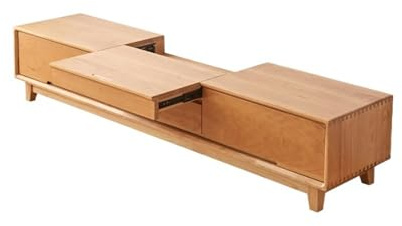 EINES Porta TV Portaoggetti Mobiletto portaoggetti in Legno massello da 180 cm, Tavolo for Soggiorno in di ciliegio, Mobile Adatto for Hotel e B(180x40x35cm)