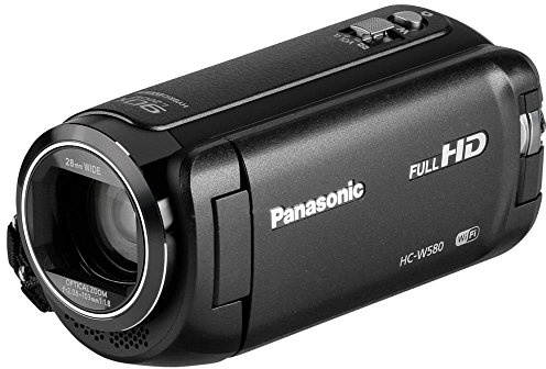 Panasonic HC-W580 Full HD Camcorder, 50x Optical Zoom, 2.2 MP BSI Sensor, 28 mm Wide-Angle Lens, Optical 5-Axis Hybrid OIS+ Image Stabiliser, Black (Renewed)