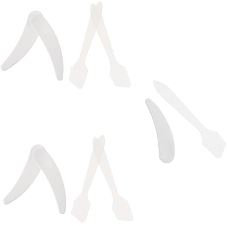 Cuchara Cosmética Pp para Crema, Aplicador Higiénico, 10 Piezas | Uso Facial y Maquillaje, Mantiene Uñas Limpias, Diseño Bonito, Adecuado para Viaje y Cuidado Diario