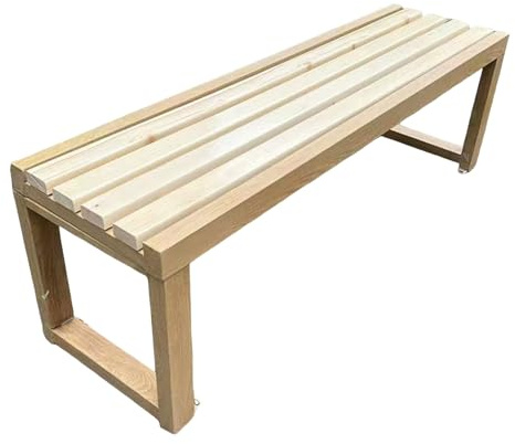 Panchina da esterno per 2 persone, in metallo, resistente alle intemperie, facile da montare, ideale per prato a bordo piscina, portico, finitura naturale