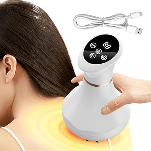Masajeador Eléctrico Masajeador Con Vibración, Inalámbrico Y Con Calor | Aparato De Masaje Manual Para La Relajación Espalda, Cuello, Hombros, Brazos, Piernas Y Abdomen Para Hombres Y Mujeres