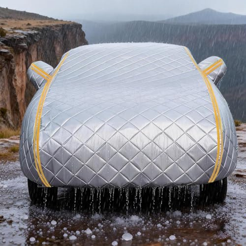 Hagelschutzplane Auto Garage Plane für VW T-ROC Cabriole 2019-2026 Autoplanen & Garagen Outdoor Allwetter Faltgarage Auto verdickter wasserdichte Baumwollstoff