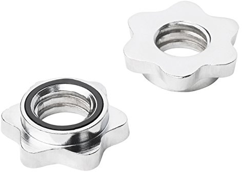 Bad Company Sternverschlüsse für alle gängigen 30/31 mm Hantelstangen mit Gewindeaufnahme I Feststeller zur Befestigung von Hantelscheiben I Verchromter Vollstahl oder aus Kunststoff