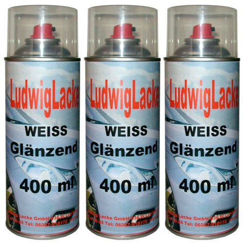 Standardspray 3 Lackspray Weiss glänzend 400 ml je Spraydose