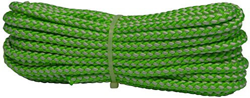 Corderie Italiane 006015376 Corda Colorata Sport, 8 mm, 10 m, Bicolore verde flu/bianco
