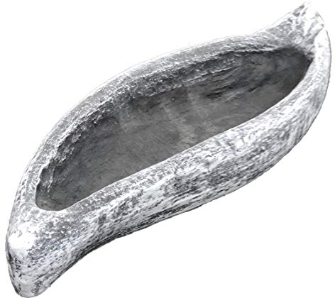 stoneandstyle Garten Deko Grabschmuck Pflanzschale Welle, massiver Steinguss, frostfest bis -30°C