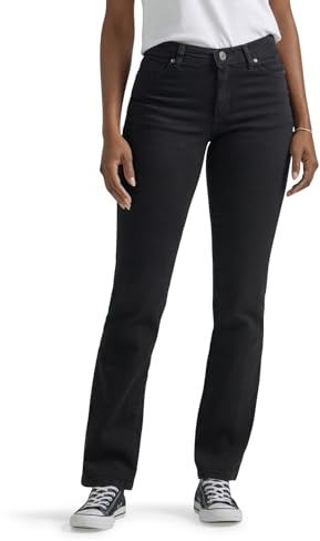 Lee Dam avslappnad passform jeans med raka ben, svart onyx, 38 SE/Kort