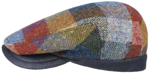 LIERYS Finzi Tweed Flatcap Schirmmütze Karomuster Made in Italy Herren Herbst Winter