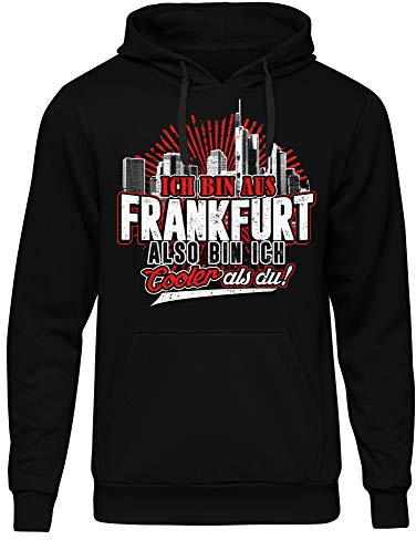 Cooler als du Frankfurt Männer Herren Kapuzenpullover | Fussball Skyline Trikot Sport Ultras Fun