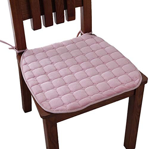 JK Home Solide weiche Stuhlauflage Anti-Rutsch Sitzkissen Sitzpolster Rückenkissen Pink 50x50cm