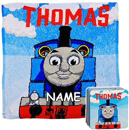 alles-meine.de GmbH 2 Stück magische Waschlappen/Handtücher - Zauberwaschlappen - Thomas die kleine Lokomotive - inkl. Name - Frottee aus 100% Baumwolle - Magic Towel - Wasc..