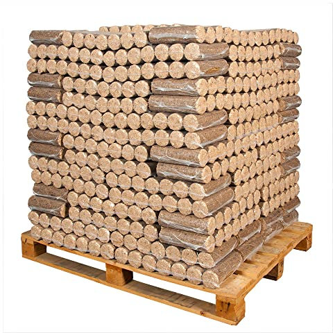 Bioglow Hotlogs Round Wood Briquettes for Wood Stoves, Log Burners, Fireplaces Full and Part Pallets