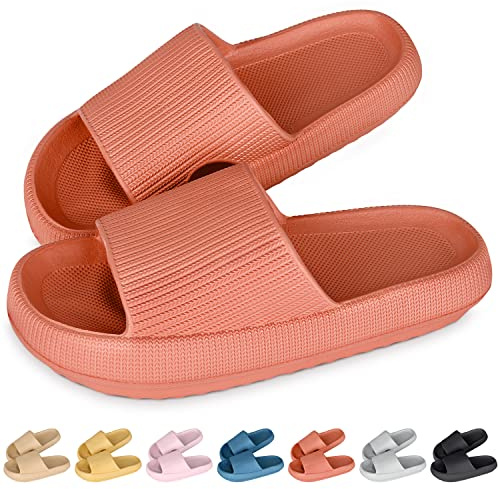SHAINE Sliders Cloud Slippers Women Men Soft Cozisliders Slippers Cloud Sliders Non-Slip Flip Flops Sandals with Thick Sole for House Slides for Indoor & Outdoor