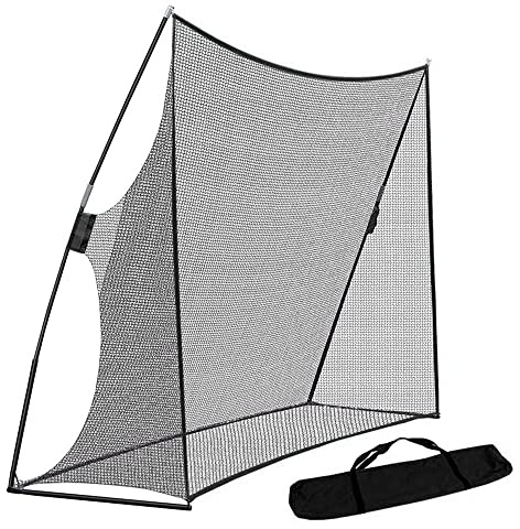 JARAGAR Großes Golfnetz, 3 m x 2,1 m, Übungsnetz mit Tragetasche für drinnen und draußen, Golfschlägertraining (schwarz)