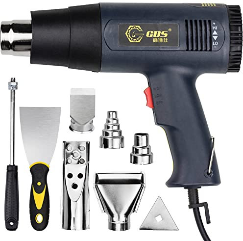 Nerissa 2000W Professional Heat Air Gun with Variable Temperature Control from 50? to 600? with 2 Speed Settings for Removing Paint, Varnish, Shrinking PVC, Crafts and More