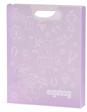 ergobag Heftebox DIN A4 inkl. Griff für mehr Ordnung im Schulranzen, durchsichtig und stabil