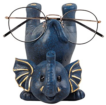 JUKIDS Tier-Brillenhalter, niedlicher Elefant-Brillenständer, dekorativer Brillenständer, Sonnenbrillenständer, Brillenzubehör, für Desktop-Dekoration und Geschenk