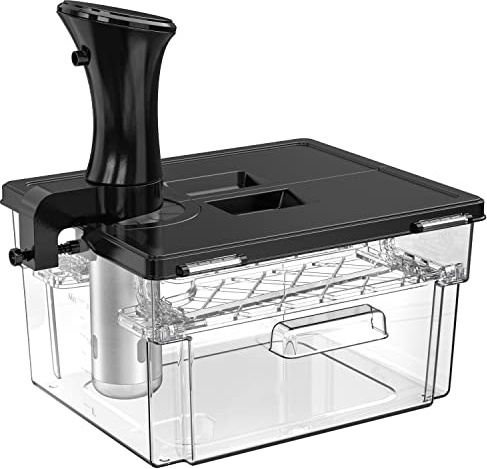 Recipiente Sous Vide Lenta con Tapa y Estante Integrados Sous Vide Contenedor, Adaptarse a la Mayoría de Las Sous Vide Roner Cocina, Multifunción 11L