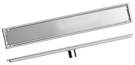 Buachois Unsichtbarer Bodenablauf, 10 x 40 x 2cm Edelstahl Duschablauf