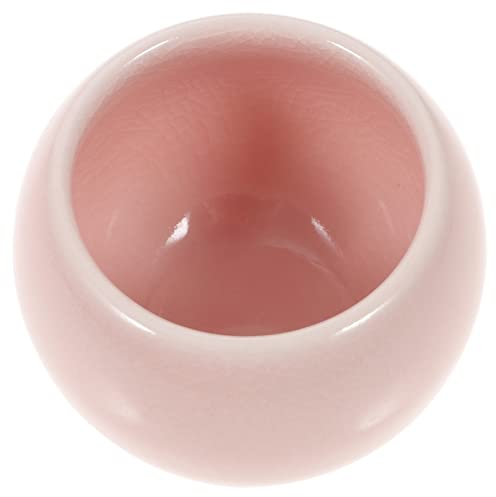Retro Keramik Teetasse mit Eisrissmuster für Teeliebhaber in Rosa